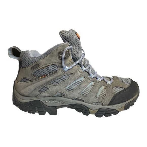 Merrell Women’s Gray and Periwinkle Performance Hiking Boots Size 9 - Picture 1 of 16